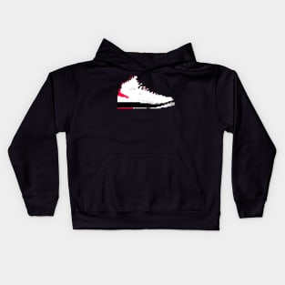 AIR JORDAN II RETRO PIXELATED ART SHOE COLLECTION Kids Hoodie